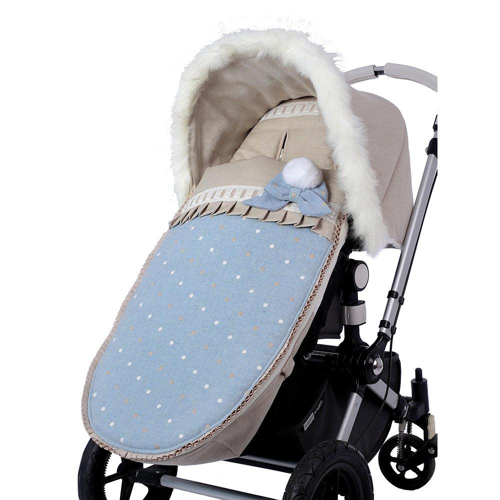 Saco Silla Invierno Paseo Bebé a Medida 694 Lana Topos Bebiti by Nanetes - Nanetes #